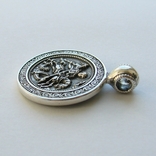 Серебряный 925 кулон- образок Иконка Чудо Св. Георгия о змие., фото №6