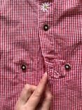 Шикарная рубашка в клетку ретро винтаж вышивка Isar Trachten размер 164 XS S, фото №6
