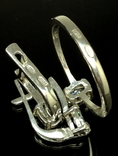 Кольцо, серьги, циркон, фото №7