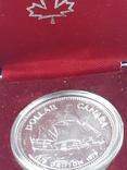 1 доллар, Канада, 1979 год, 300 лет кораблю "Грифон", серебро, фирменный футляр, numer zdjęcia 3