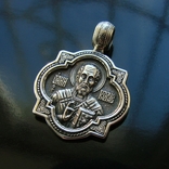 Серебряный (925) кулон- образок (Иконка) Святитель Николай Чудотворец, фото №10