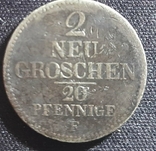 Саксония 2 новых гроша, 1853, фото №2