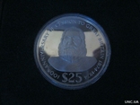 Фиджи 25 долларов 1974 ПРУФ ВОХ серебро, фото №2