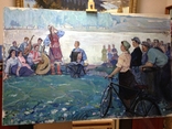 Жанровая картина Песни над Днепром 1960 е Заслуженный художник Украины, фото №4
