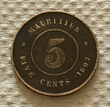 5 центов, 1897 г, Британский Маврикий, фото №3