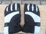 Перчатки зимние черно-серебристые, фото №2