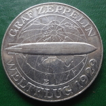 5 марок 1929 Германия граф Цеппелин серебро (2.3.4)~, фото №2