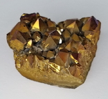 Друза кристаллов кварца с напылением титаном и висмутом, 242 г, фото №2