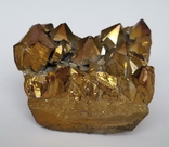 Друза кристаллов кварца с напылением титаном и висмутом, 242 г, фото №5
