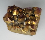 Друза кристаллов кварца с напылением титаном и висмутом, 242 г, фото №11