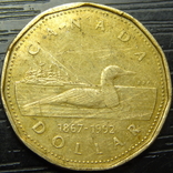 1 долар 1992 Канада - 125 років Конфедерації, фото №2