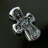 Православный серебряный (925) крест Деисус. Божия Матерь Никопея, фото №2