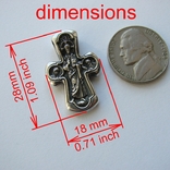 Православный серебряный (925) крест Деисус. Божия Матерь Никопея, фото №6