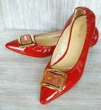 Туфли женские кожаные красные 39 размер, фото №2