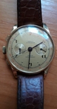 Часы золотые Chronograph Suisse Antimagnetic 17 Rubins Landeron 48, фото №5