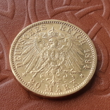 20 марок 1894 Баден. Золото, фото №6