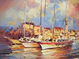15G11 Картина. Морской пейзаж. "Яхты. Хорватия" Андрей Фиголь, фото №4