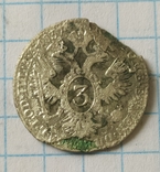 3 крейцери Австро-Угорщини, 1837 р., срібло, фото №2