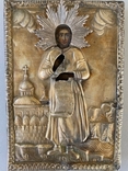 Икона Пр. Симеона Верхотурского в серебряном окладе, фото №2
