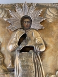 Икона Пр. Симеона Верхотурского в серебряном окладе, фото №6