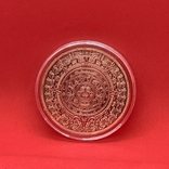Сувенірна монета в капсулі. Календар Ацтеки Золото, фото №2