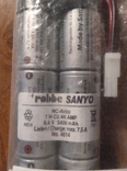 Аккумулятор 8,4 В, 2400 мAч, NiCd robbe SANYO 7 N C2,4 K AMP № 4614 (в упаковке), фото №4