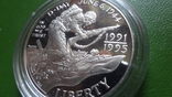 1 доллар 1995 США 50 лет Победы Высадка в Нормандии серебро, фото №3