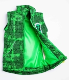 Дитяча куртка жилетка з світловідбиваючими елементами MineCraft зелена 104 ріст 1062b104, фото №6