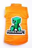 Куртка жилетка з світловідбиваючими елементами MineCraft помаранчева 128 ріст 1062c128, numer zdjęcia 5