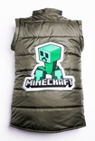 Дитяча куртка жилетка зі світловідбиваючими елементами MineCraft хакі 104 ріст 1062d104, фото №5