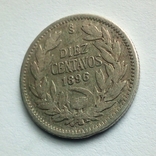 Чили 10 сентаво 1896 г., фото №4