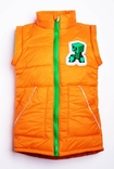 Куртка жилетка з світловідбиваючими елементами MineCraft помаранчева 122 ріст 1062c122, фото №4