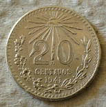 20 сентаво, 1941 г, Мексика, серебро, фото №3
