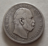 5 марок, 1876 г, Пруссия, серебро, фото №2