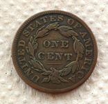 1 цент ( Large cent), 1835 г, (Matron Head, 1816-36) , США, фото №3