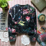 Шикарный пиджак в цветы велюр ретро винтаж Hummelsheim размер 152, фото №10