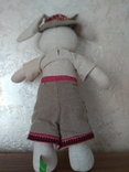 "Зайчик Кирилко" лляна м'яка іграшка в українському стилі, фото №5