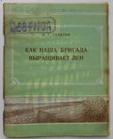 1950 г. П.Г. Замятин Как наша бригада выращивает лен 34 стр. Тираж 4000 (1322), фото №2