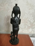 Африканская статуэтка из черного дерева, женщина с детьми, фото №3