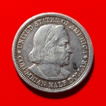 США. 50 центов 1893г. Христофор Колумб. Серебро, фото №3