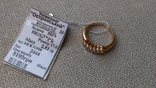 Кольцо золото 585, вставки цирконы., photo number 2