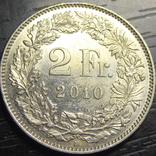 2 франка Швейцарія 2010, фото №2