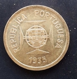 1 рупия Португальская Индия 1935г. серебро, фото №3