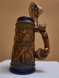Пивная антикварная коллекционная кружка,бокал"На охоте", фото №6