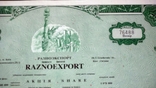 Акция Разноэкспорт Киев 1070000 карбованцев формат А4 отпечатана в США 1994, фото №3