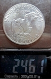 США 1 доллар 1971г Эйзенхауэр серебро, фото №2