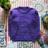 Вязаный свитер ручная работа примерно на 6-8 лет, фото №2