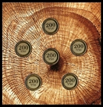 Armenia Армения - набор 6 монет 6 шт х 200 Dram 2014 in folder деревья, фото №3