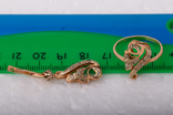 Золотые серьги и кольцо с бриллиантами СССР, фото №10