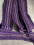 Фіолетовий пояс,широка крайка, бузковий пасок, самотканий пояс до вишиванки, фото №5